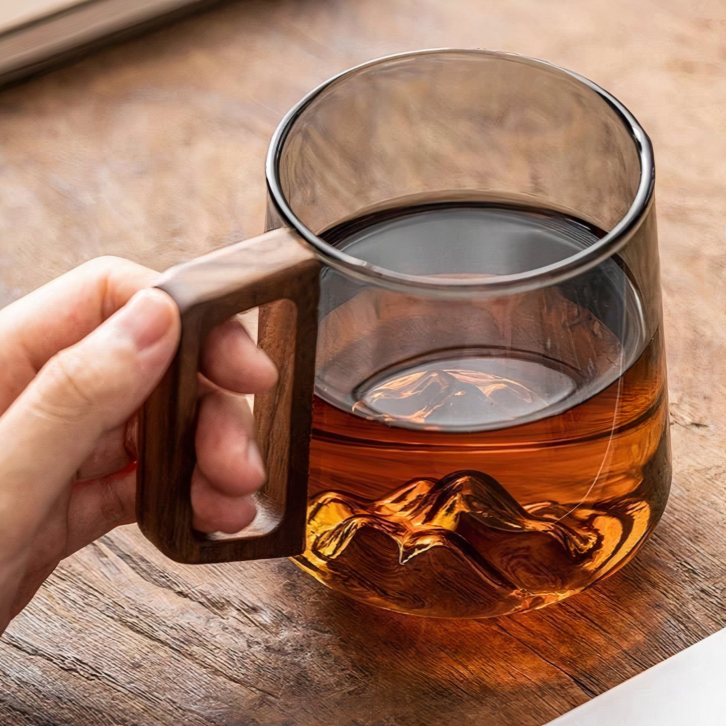 Smokey Gray Glass Coffee Cups