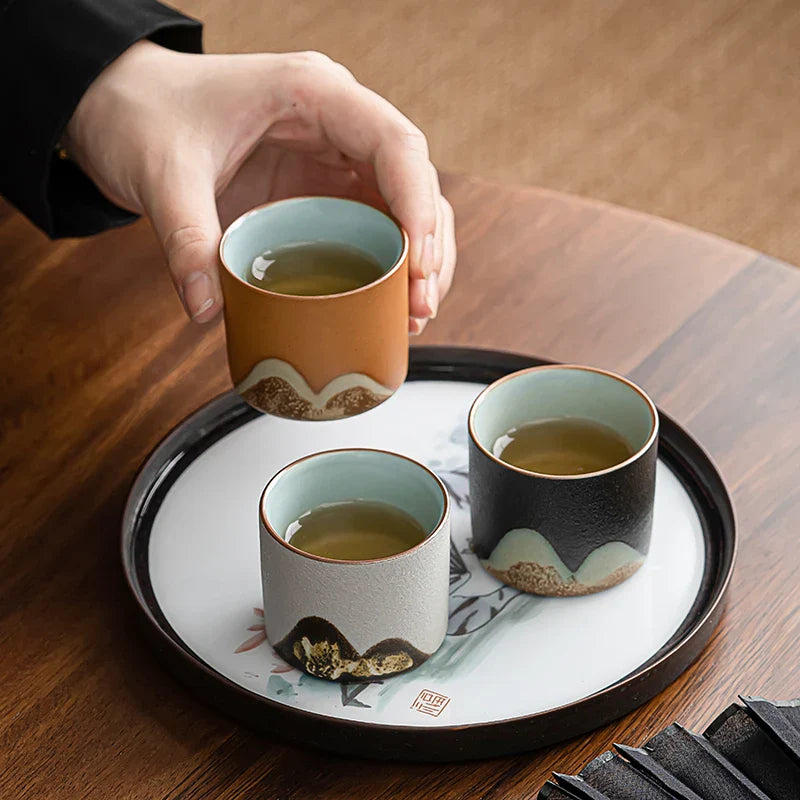 Rustic 6 Piece Espresso Cup Gift Set