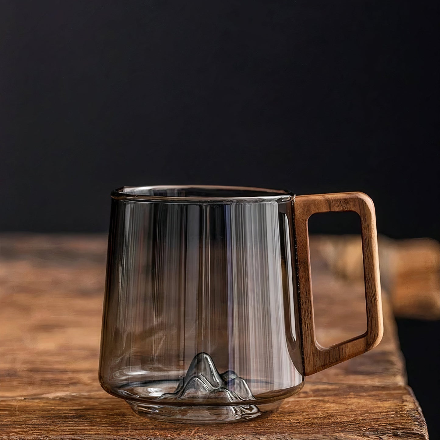 Smokey Gray Glass Coffee Cups