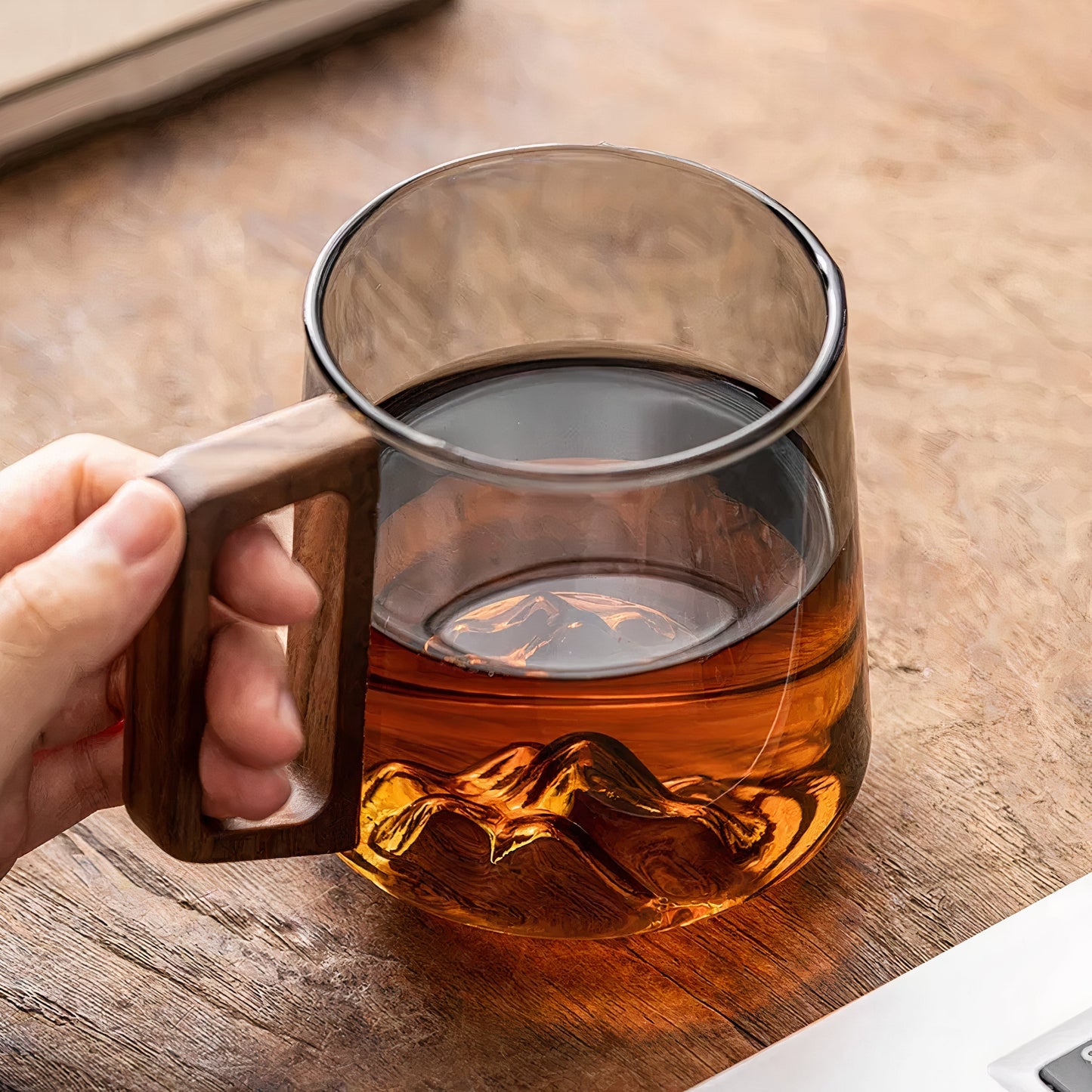 Smokey Gray Glass Coffee Cups