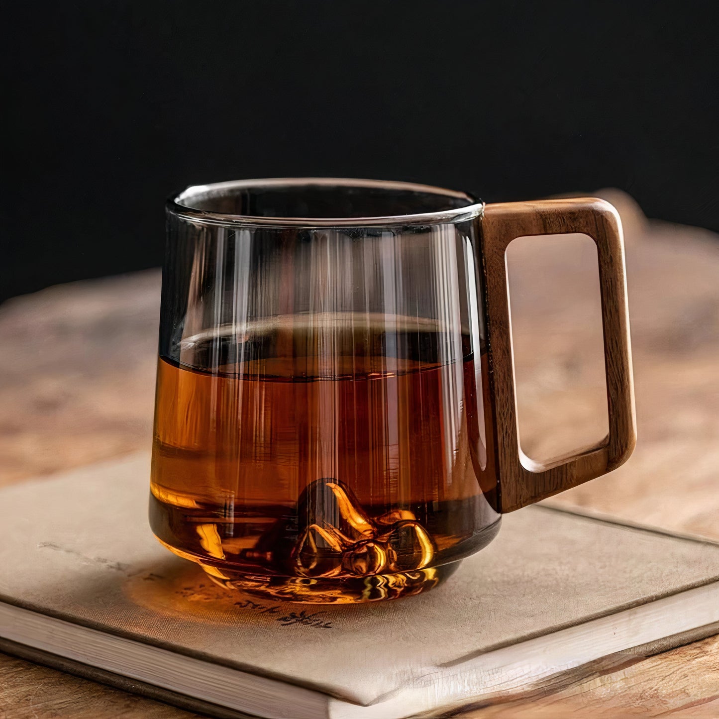 Smokey Gray Glass Coffee Cups
