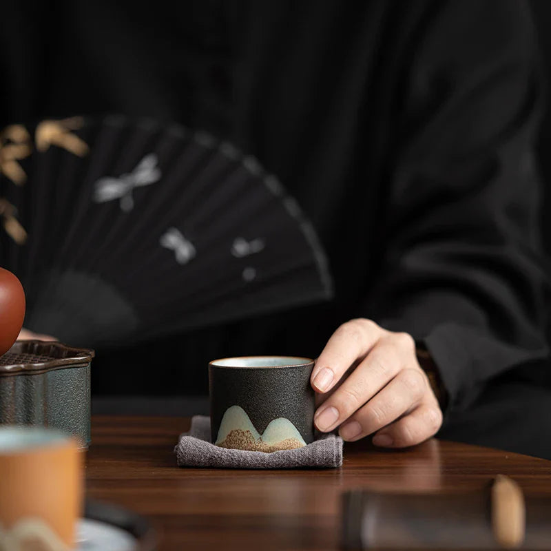 Rustic 6 Piece Espresso Cup Gift Set
