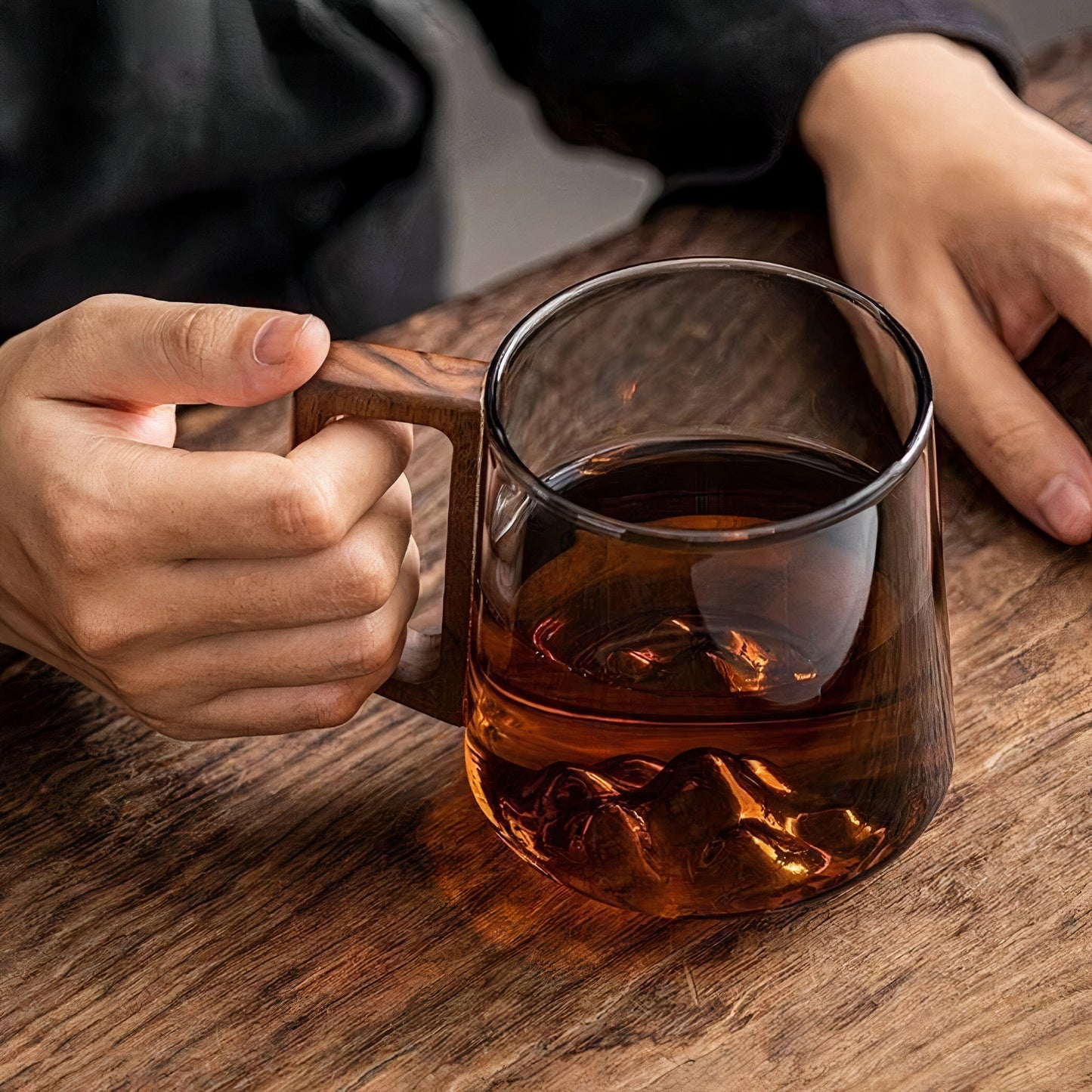 Smokey Gray Glass Coffee Cups