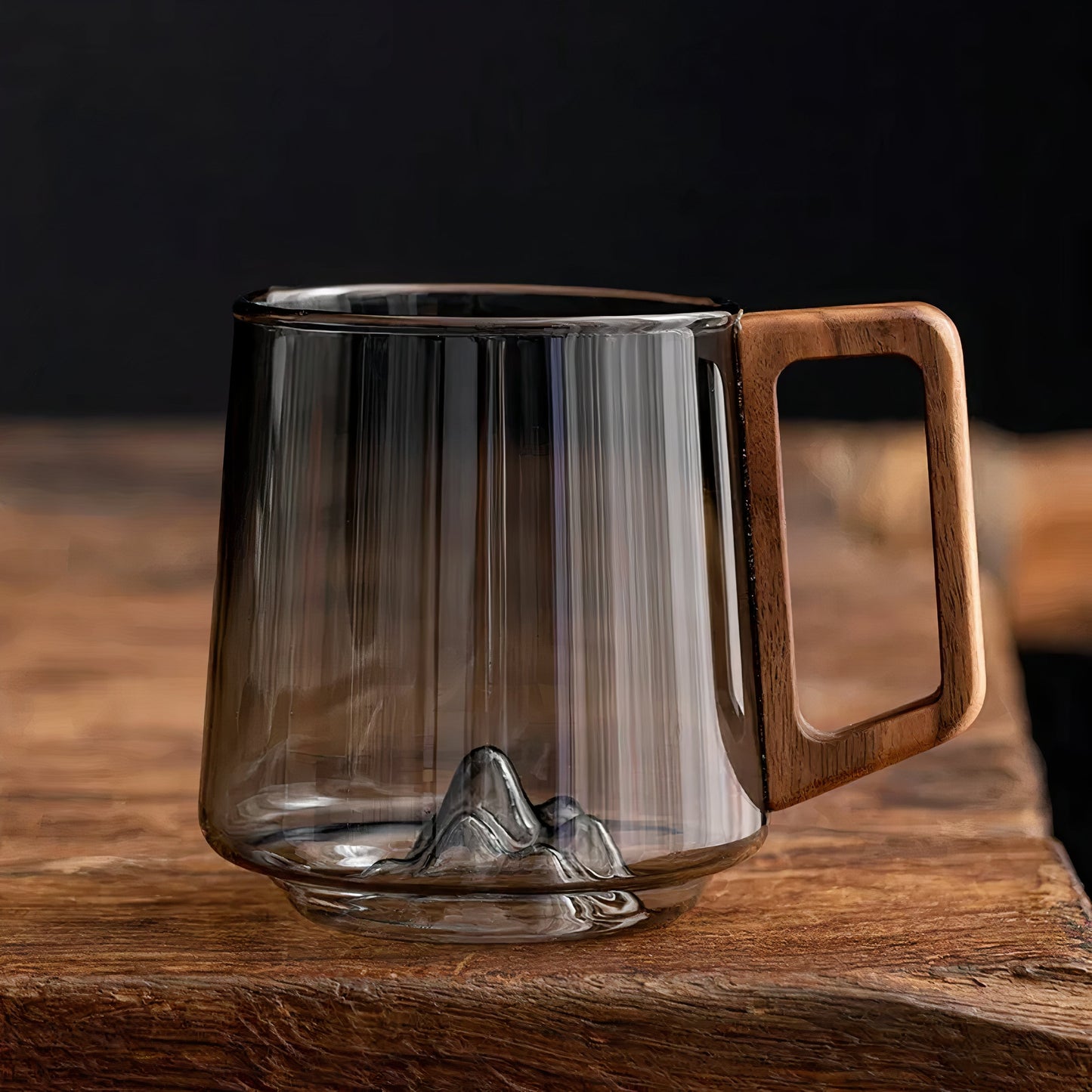 Smokey Gray Glass Coffee Cups