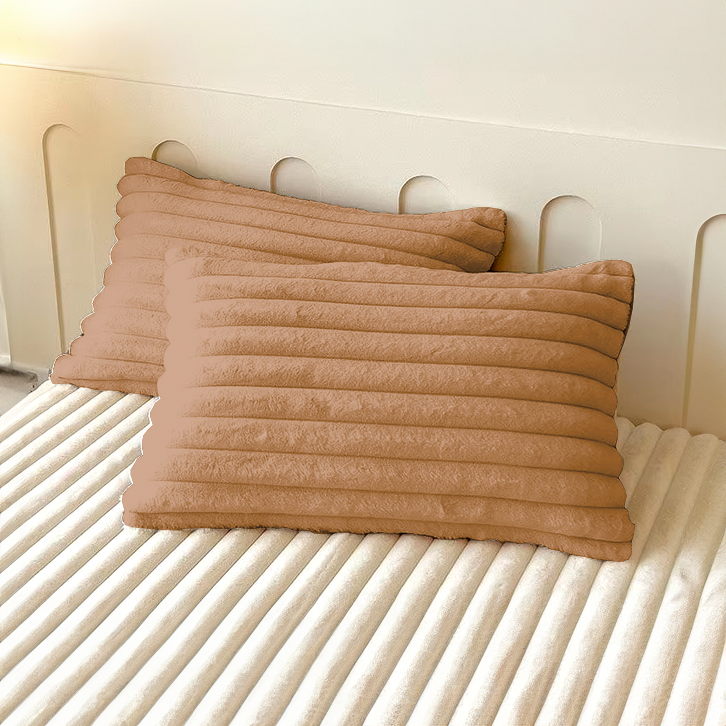 2x Pillow Cases for Fitted Bed Set