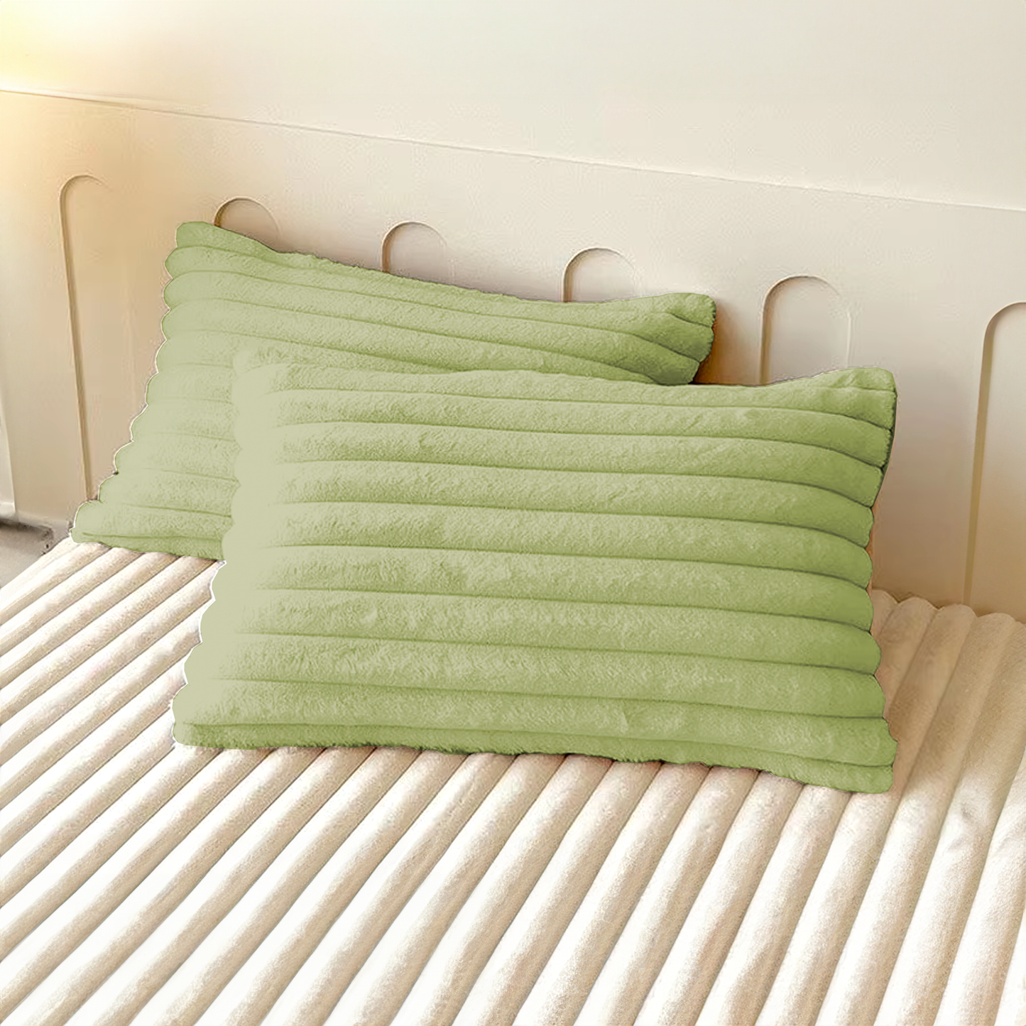 2x Pillow Cases for Fitted Bed Set