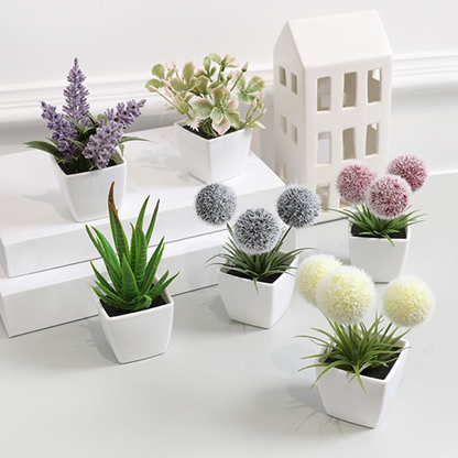 CasaFinesse™ 6pcs Small Artificial Potted Plants