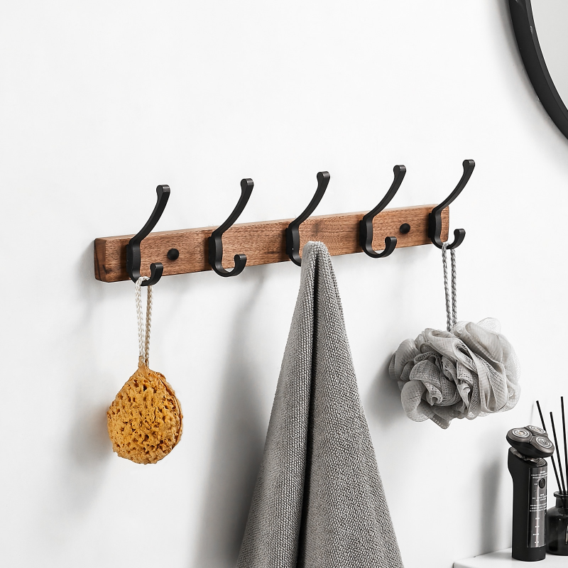 CasaFinesse™ Contemporary Wooden Towel Hooks