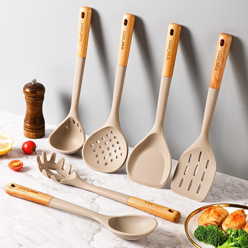 CasaFinesse™ 6pc Non-Stick Silicone Utensils