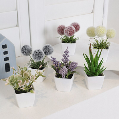 CasaFinesse™ 6pcs Small Artificial Potted Plants