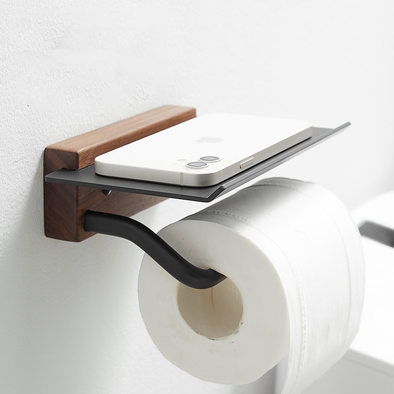 CasaFinesse™ Minimalist Wooden Toilet Paper Holder