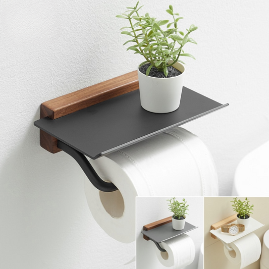 CasaFinesse™ Minimalist Wooden Toilet Paper Holder