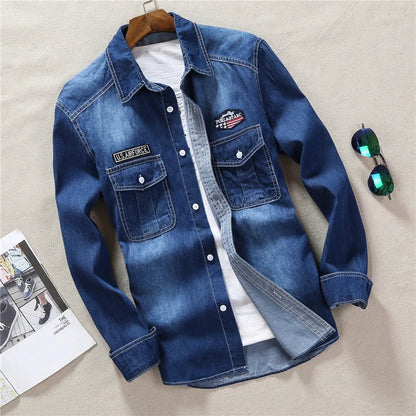 ModeMans™ Denim Long-sleeve Shirt