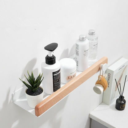 CasaFinesse™ Modern Light Wood Bathroom Shelves