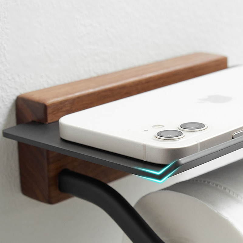 CasaFinesse™ Minimalist Wooden Toilet Paper Holder