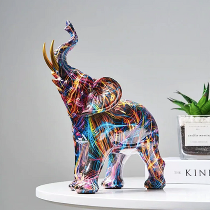 CasaFinesse™ Creative Graffiti Elephant Figurine