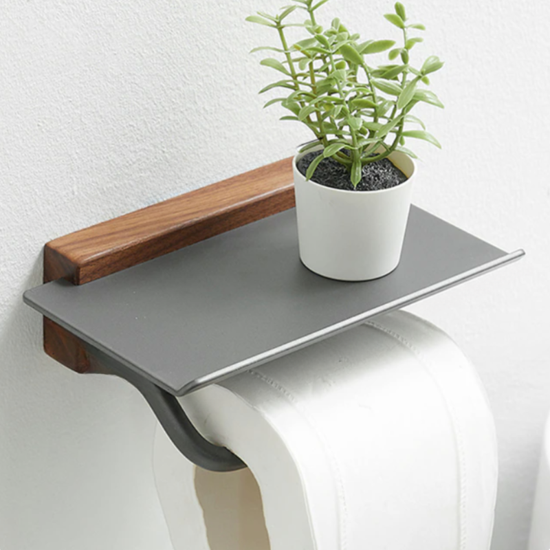 CasaFinesse™ Minimalist Wooden Toilet Paper Holder