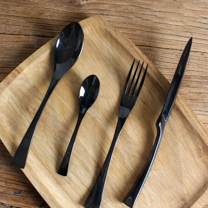 CasaFinesse™ Gloss Black Cutlery Set