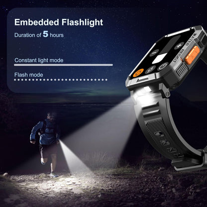 Heavy-Duty Smartwatch for Men with LED Flashlight