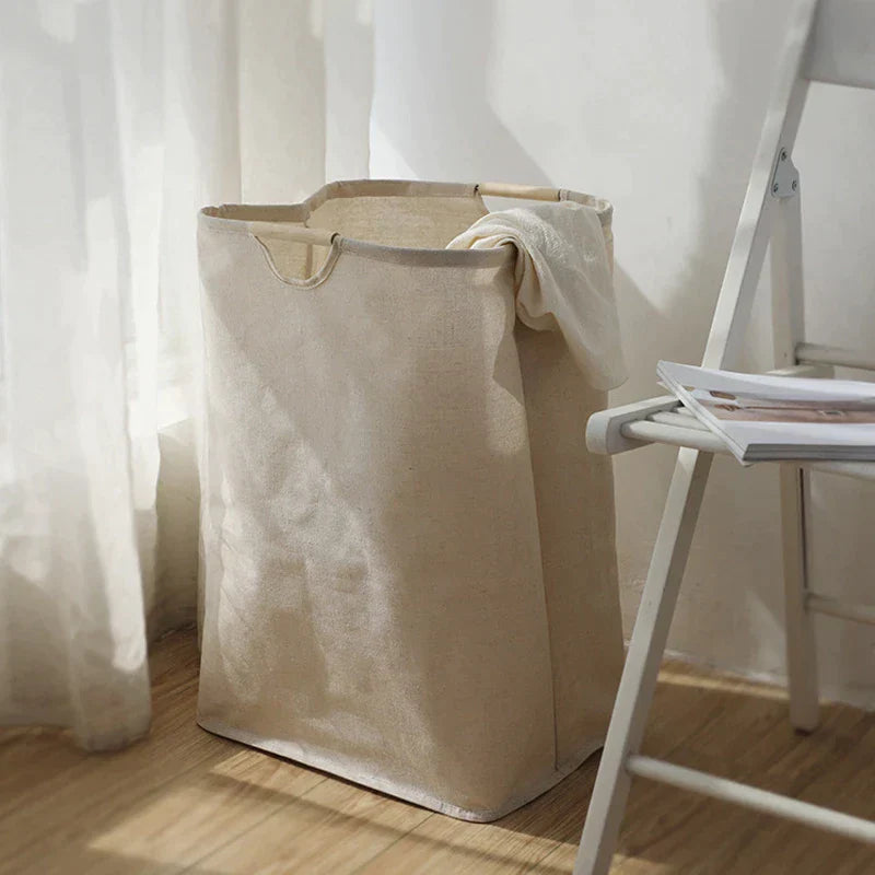 CasaFinesse™ Japanese Style Cotton Laundry Basket