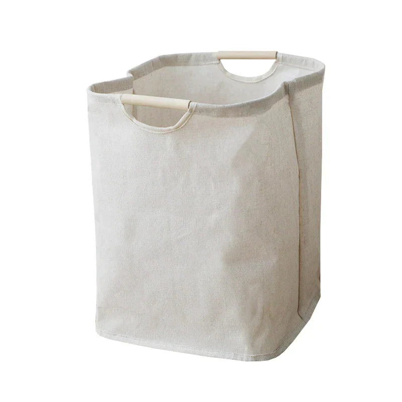 CasaFinesse™ Japanese Style Cotton Laundry Basket