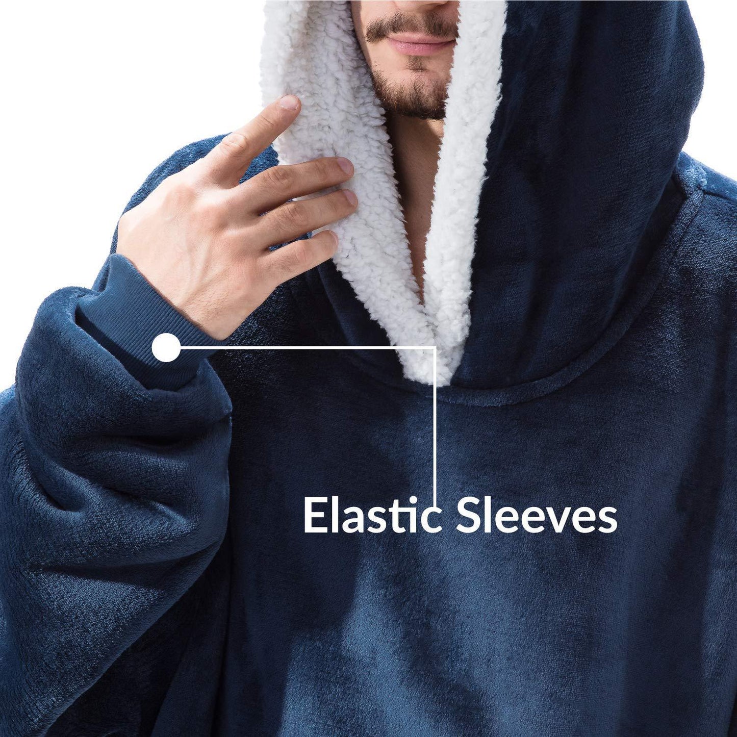 The Long Flannel Blanket Hoodie Oversized Wearable Blankets