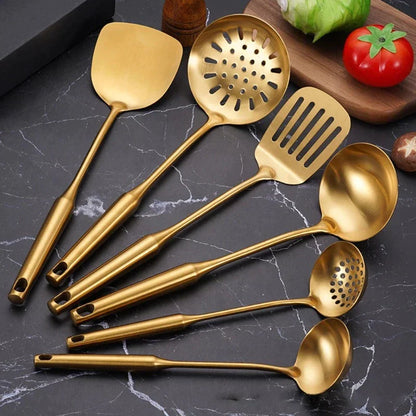 CasaFinesse™ Gold Cooking Utensils