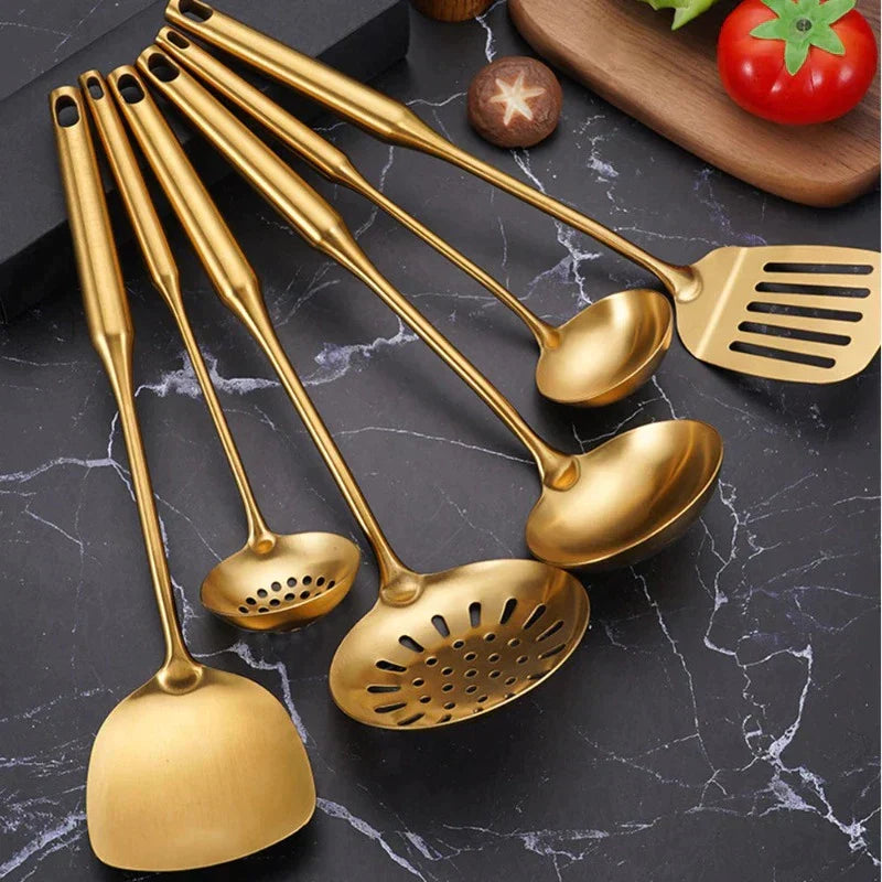 CasaFinesse™ Gold Cooking Utensils