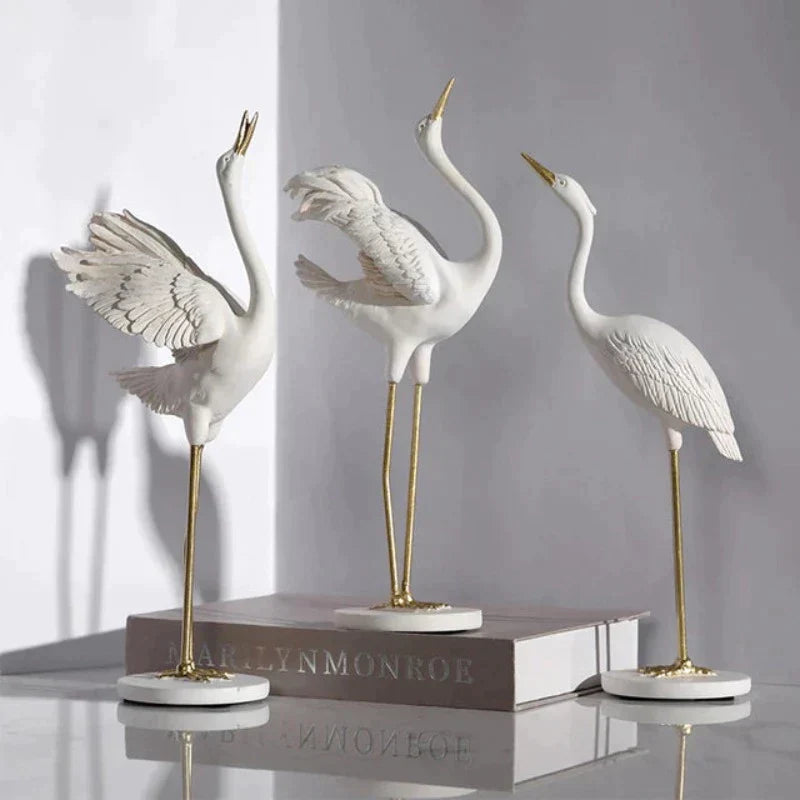 CasaFinesse™ Modern Crane Figurines