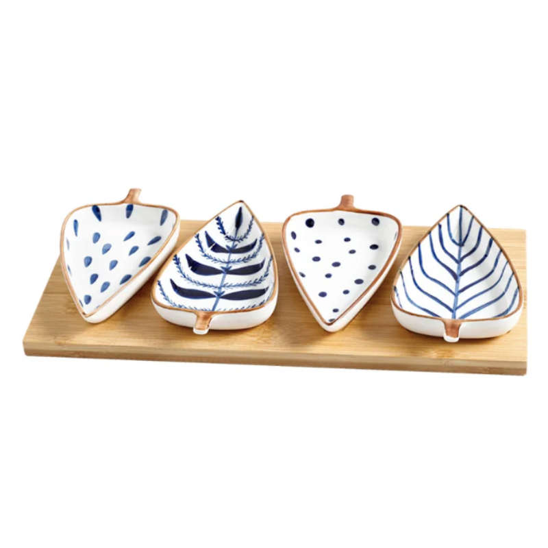 CasaFinesse™ Ceramic Leaf Dishes