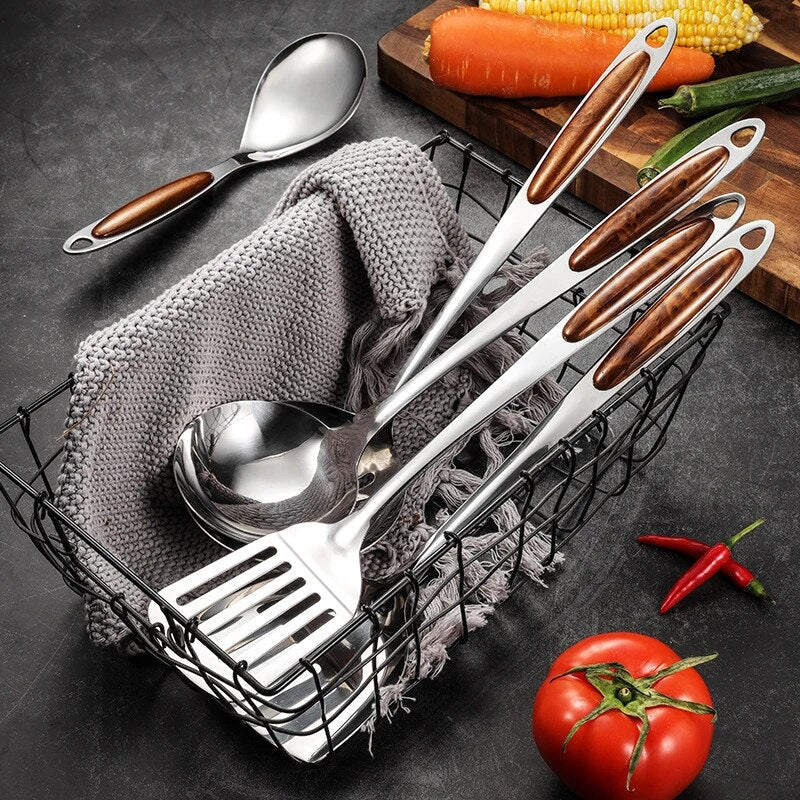 CasaFinesse™ 7pc Stainless-Steel Cooking Utensils