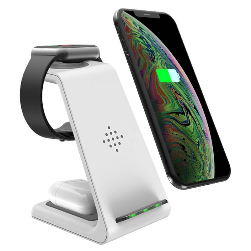 3 in 1 fast wireless charging station dock for apple, wireless charging stand for apple