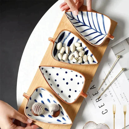 CasaFinesse™ Ceramic Leaf Dishes