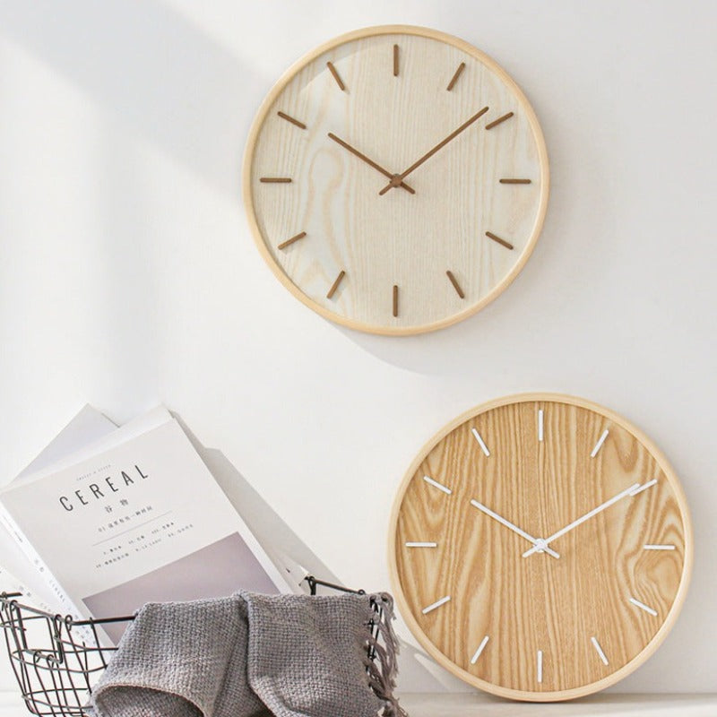 CasaFinesse™ Japanese-Style Wooden Wall Clock