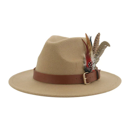 FlairTop™ Fedora Hat with Feather