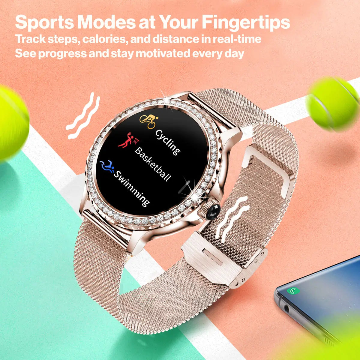 rose gold smartwatch