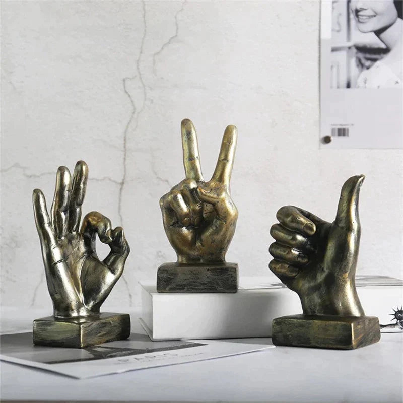 CasaFinesse™ Hand-Gesture Figurines