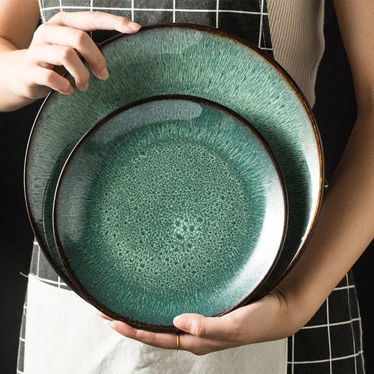 CasaFinesse™ Malachite Green Ceramic Plates