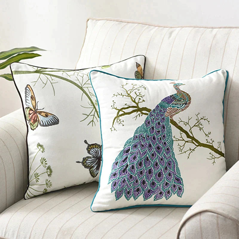 CasaFinesse™ Peacock Butterfly Pillowcase Covers