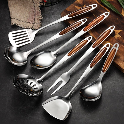 CasaFinesse™ 7pc Stainless-Steel Cooking Utensils