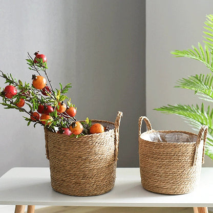 CasaFinesse™ Handwoven Straw Baskets