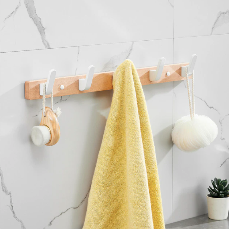 CasaFinesse™ Contemporary Wooden Towel Hooks