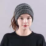 Ponytail Beanie With Hole For Messy Bun Ponytail Hair Soft Knitted Slouchy - Voltbite