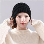 Ponytail Beanie With Hole For Messy Bun Ponytail Hair Soft Knitted Slouchy - Voltbite